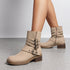 DAMEN KNÖCHELHOHE STIEFEL | SEITLICHER REISSVERSCHLUSS | KLOBIGER BLOCKABSATZ
